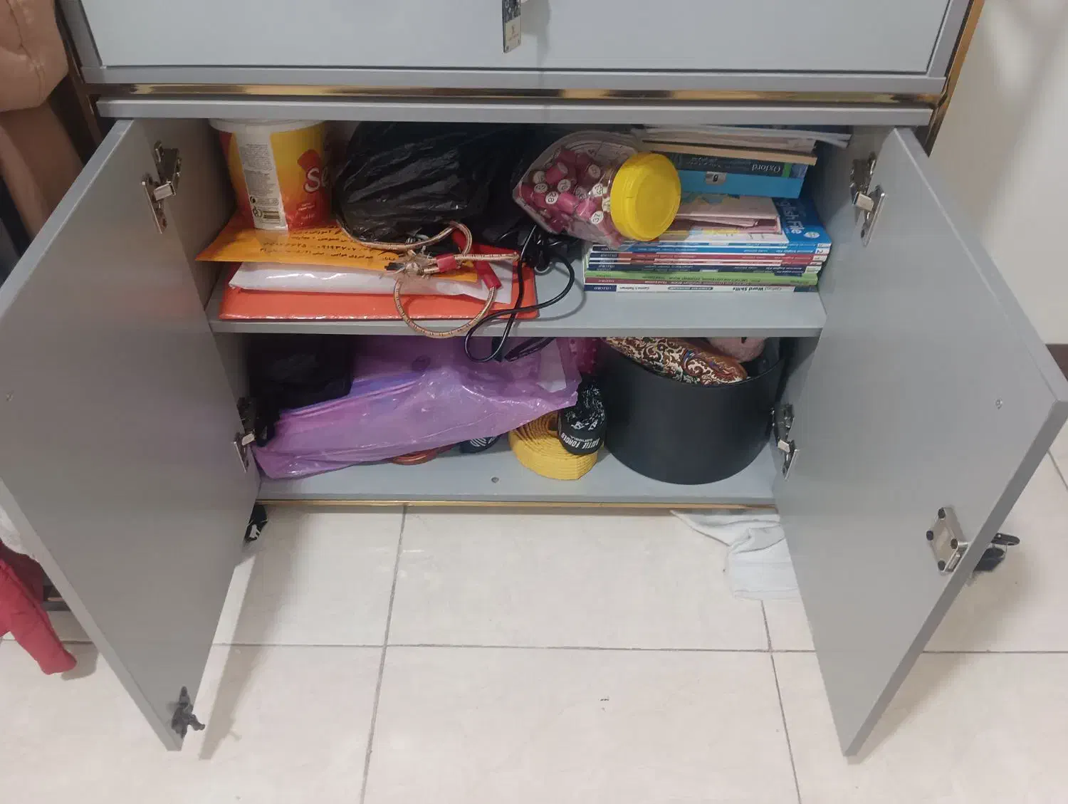 دکوری طوسی روشن|کتابخانه، شلف، قفسههای دیواری|تهران, افسریه جنوبی|دیوار