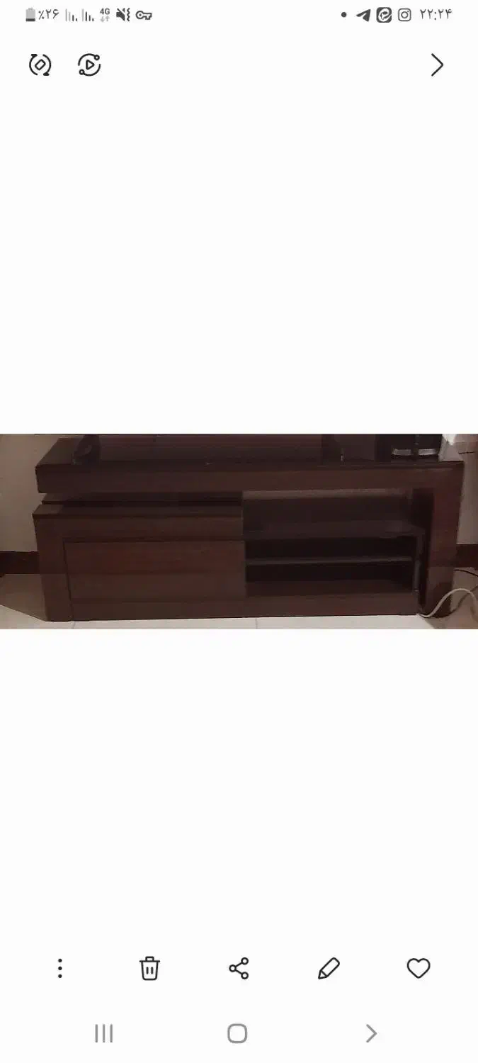 میزتلویزیون بادوتامیزعسلی جلومبلی|میز تلویزیون|آران و بیدگل, |دیوار