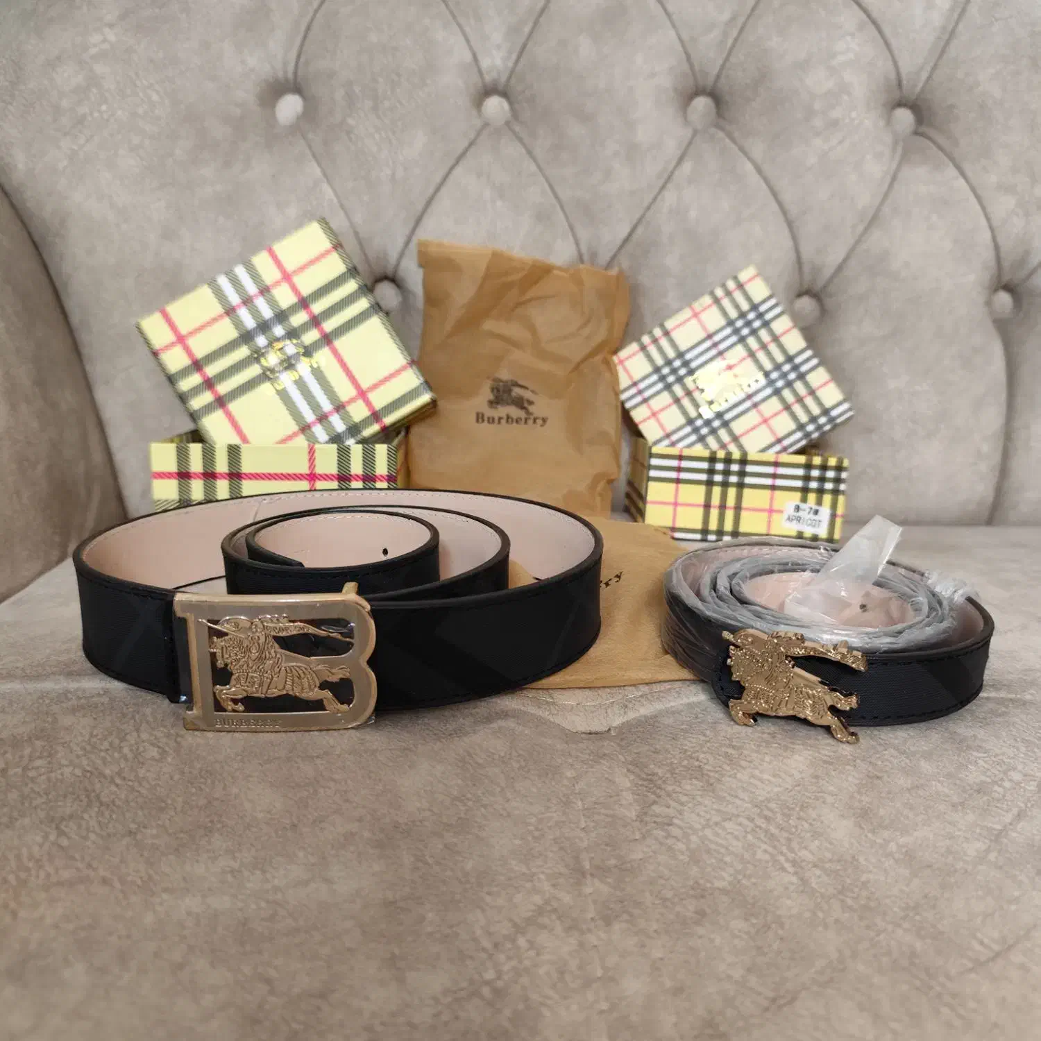 ست کمربند زنانه و مردانه برند Burberry|کیف، کفش، کمربند|تهران, خزانه|دیوار