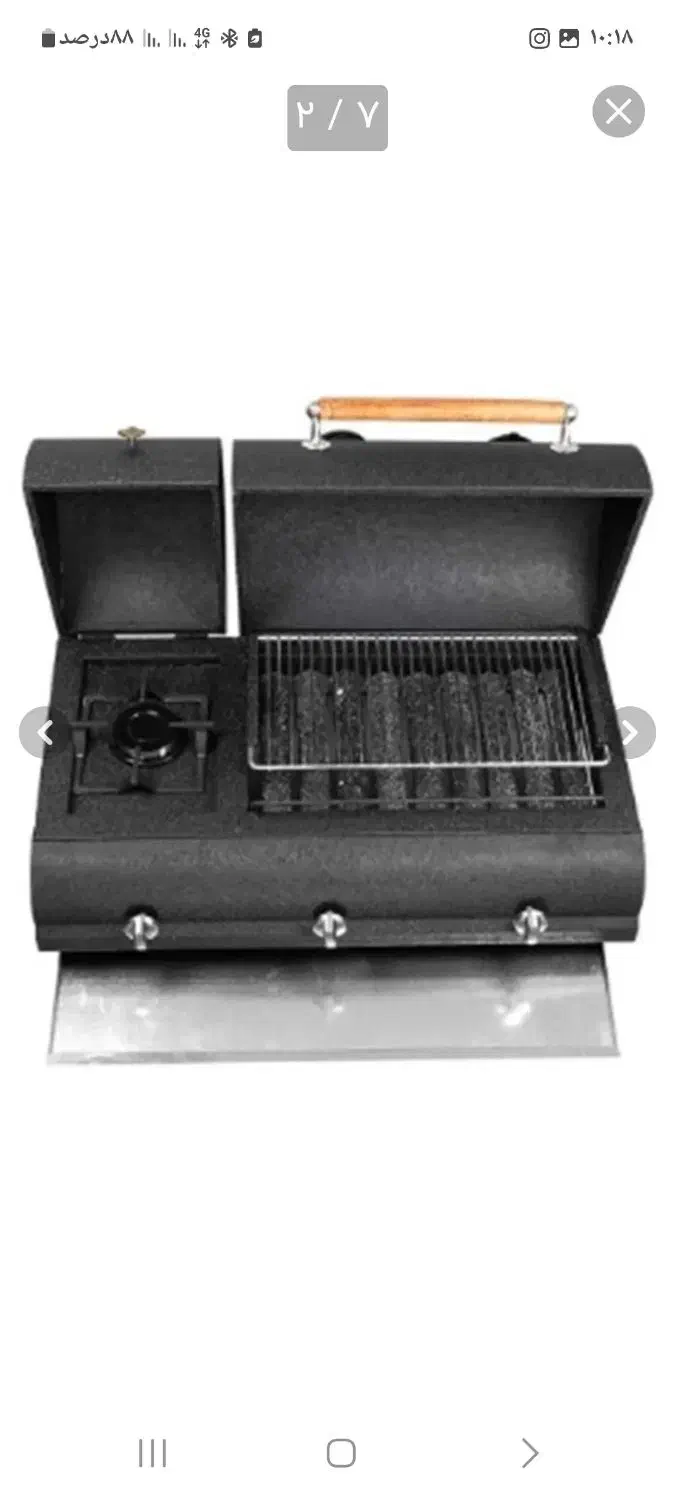 باربیکیو کباب پز دوکاره گازی وزغالی دارای میزکنار|اجاق گاز و لوازم برقی پخت‌وپز|بروجرد, |دیوار