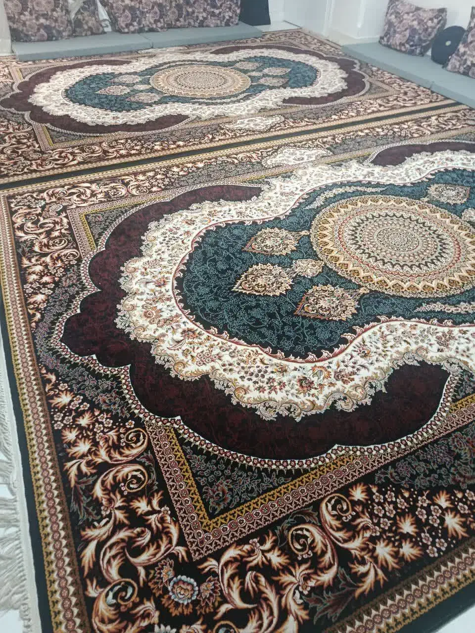 یک جفت 9متری سرمه ای|فرش|کرج, کمال‌شهر|دیوار