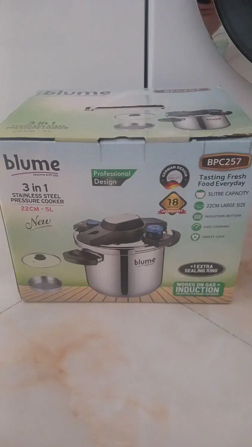 زودپز 5 لیتری blume مدل BPC257|ظروف پخت‌وپز|بروجن, |دیوار