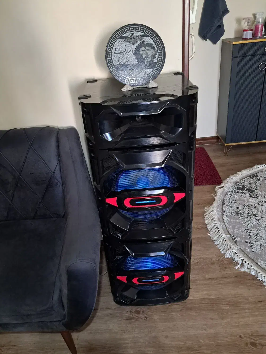 اسپیکر دو قلو بزرگ دیجی دار ،میکروفون بی سیم،کنترل|سیستم صوتی خانگی|هشتگرد, شهرک پارسیان|دیوار