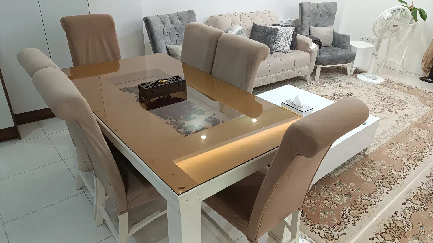 میز ناهارخوری شش نفره|میز و صندلی غذاخوری|بهشهر, |دیوار
