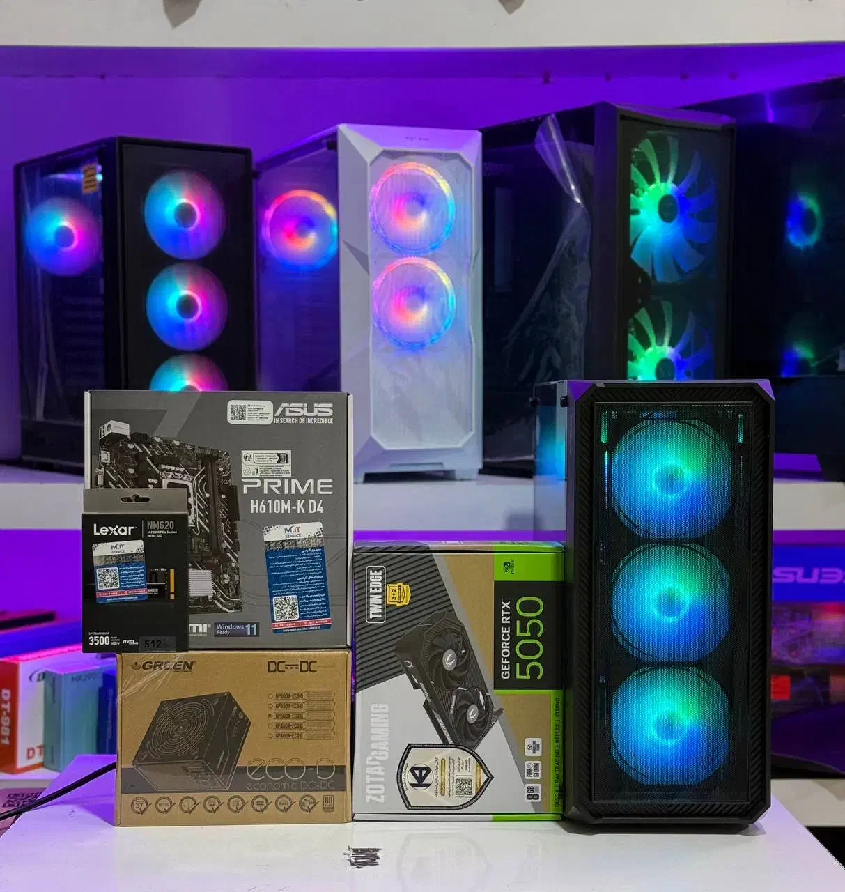کیس گیمینگ تمام آکبندRTX5050نسل 12 قاب RGB|رایانه رومیزی|مشهد, آبکوه|دیوار