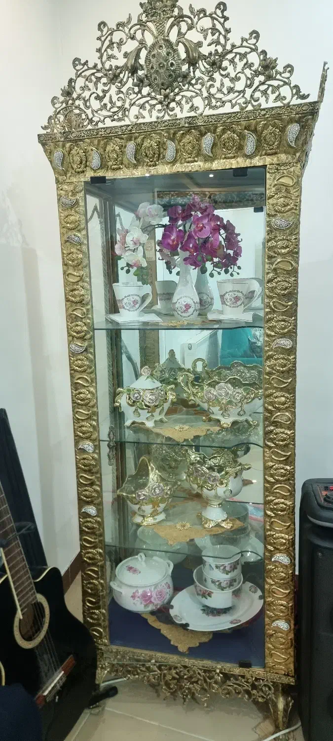 ست بوفه و ساعت جنس برنج|بوفه، ویترین، کنسول|قائم‌شهر, |دیوار