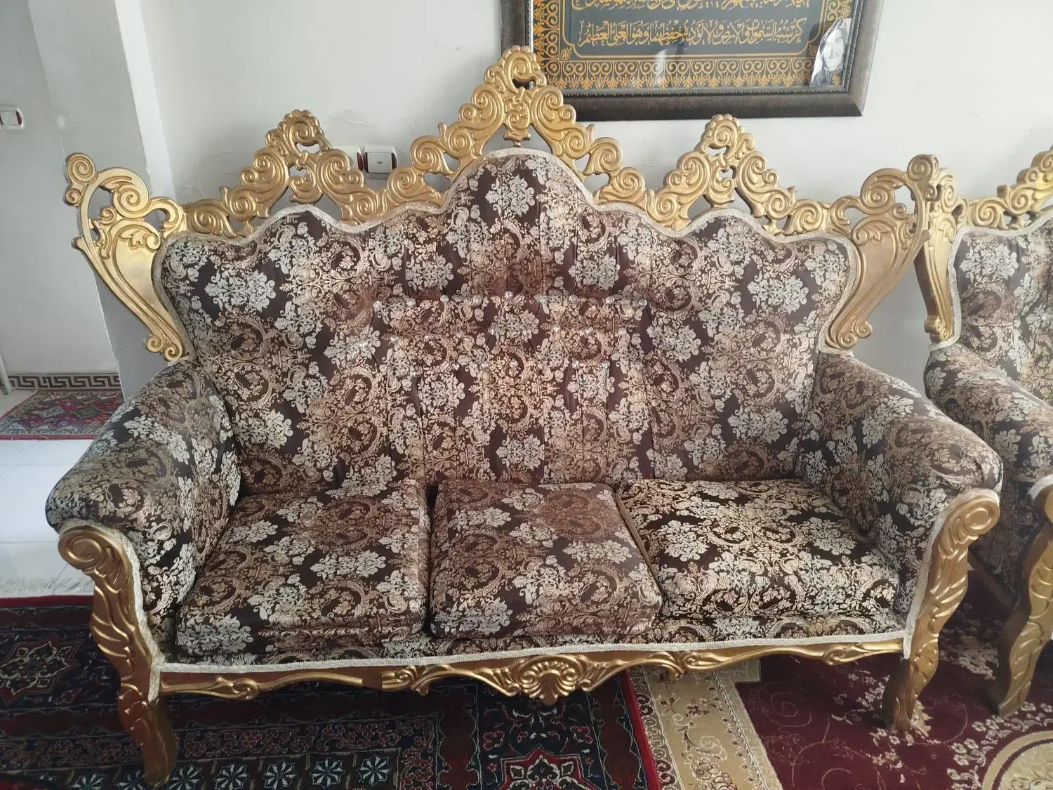 مبل سلطنتی 7نفره|مبلمان خانگی و میز عسلی|قزوین, |دیوار