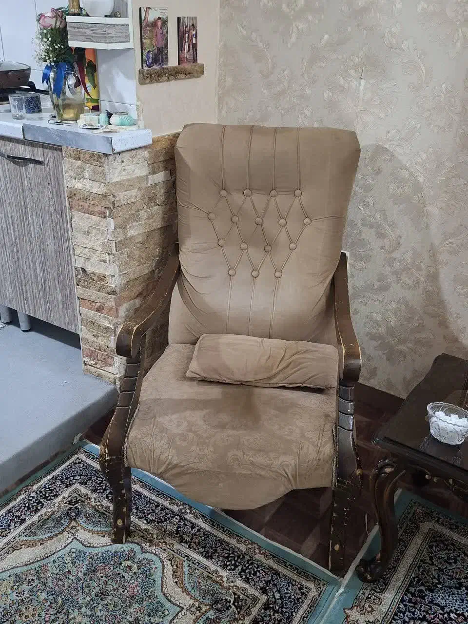 مبل چوبی 7 نفره|مبلمان خانگی و میز عسلی|پیشوا, |دیوار