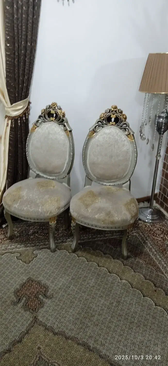 مبل سلطنتی 9 نفره (طرح فرحی) در حد نو|مبلمان خانگی و میز عسلی|دهگلان, |دیوار