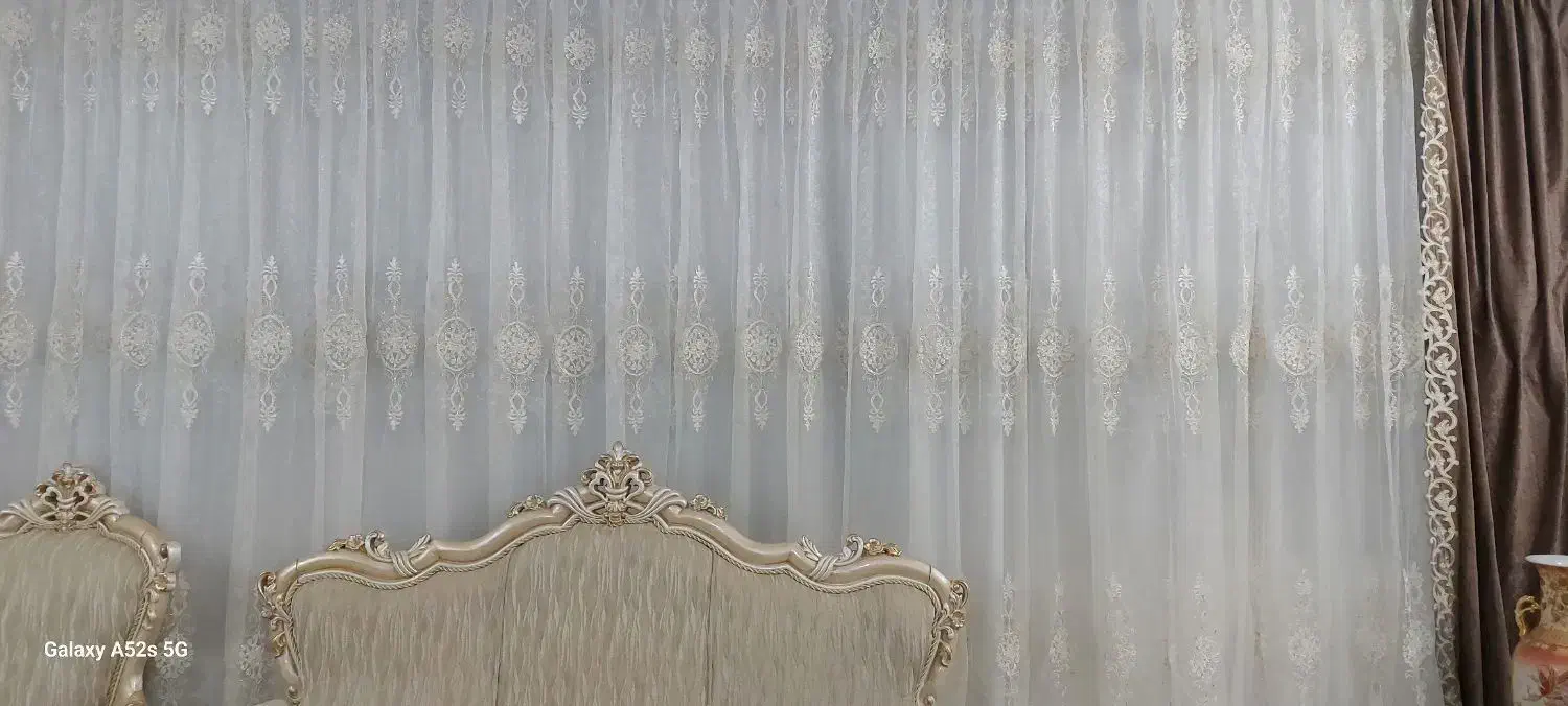 پرده نو همراه با دو والان پرده|پرده، رانر، رومیزی|قم, شاه سید علی|دیوار