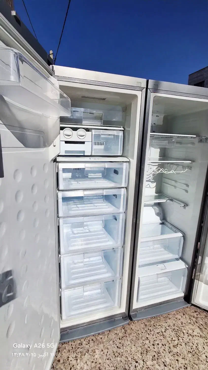 یخچال دوقلو هیوندا نقره ای مشابه نو|یخچال و فریزر|اقبالیه, |دیوار