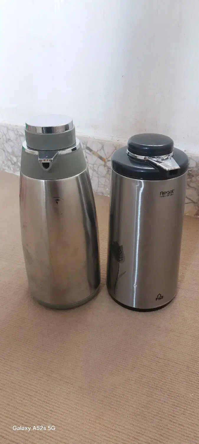 فلاسک فلاکس ژاپنی ۱،۶ و ۱،۳ قاب استیل|کلکسیون اشیاء عتیقه|مشهد, تلگرد|دیوار