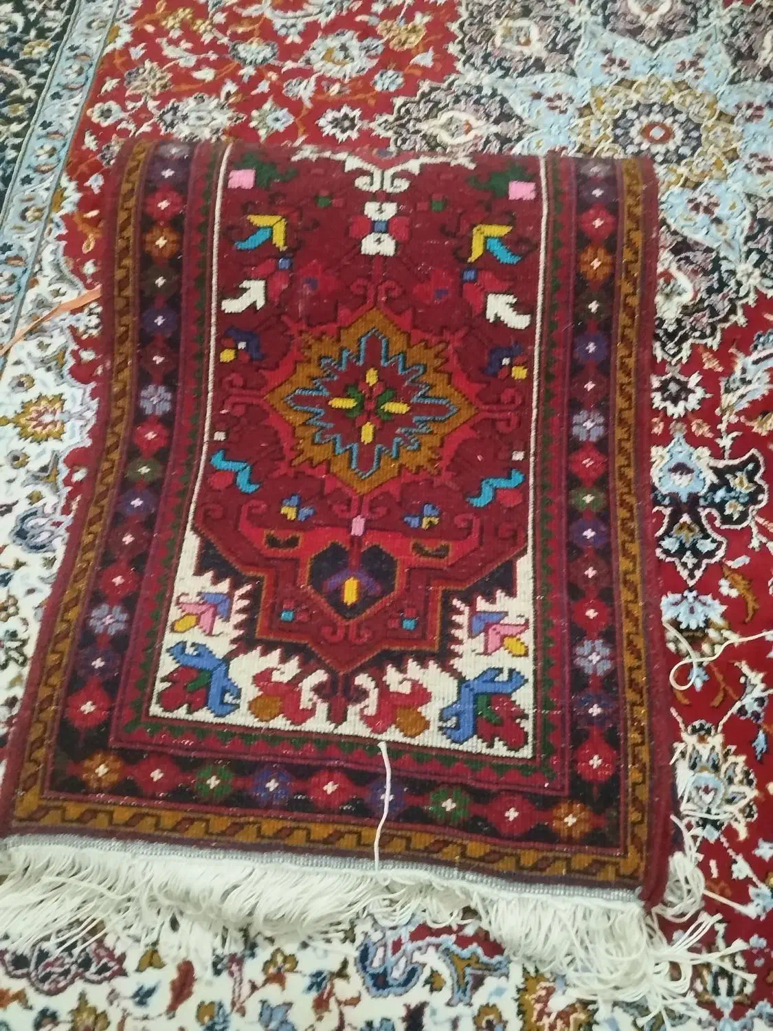 دو عدد قالیچه دستباف|فرش|اهر, |دیوار