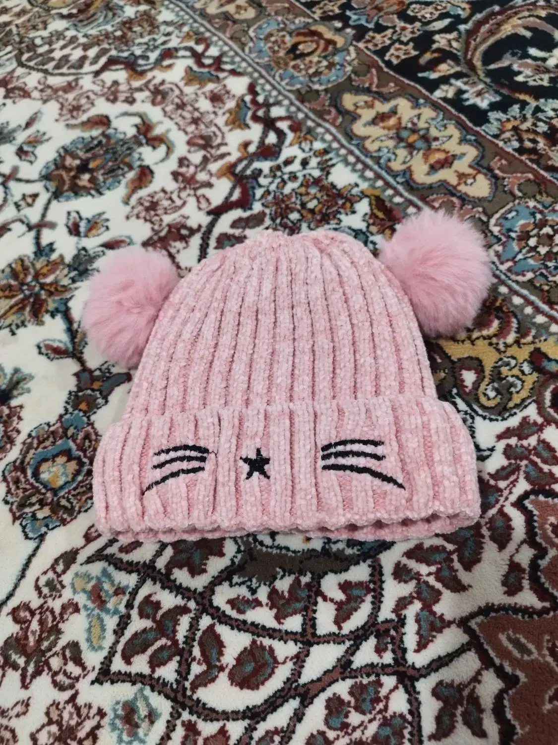 کلاه دخترانه مخمل داخل خز|کفش و لباس بچه|قوچان, |دیوار