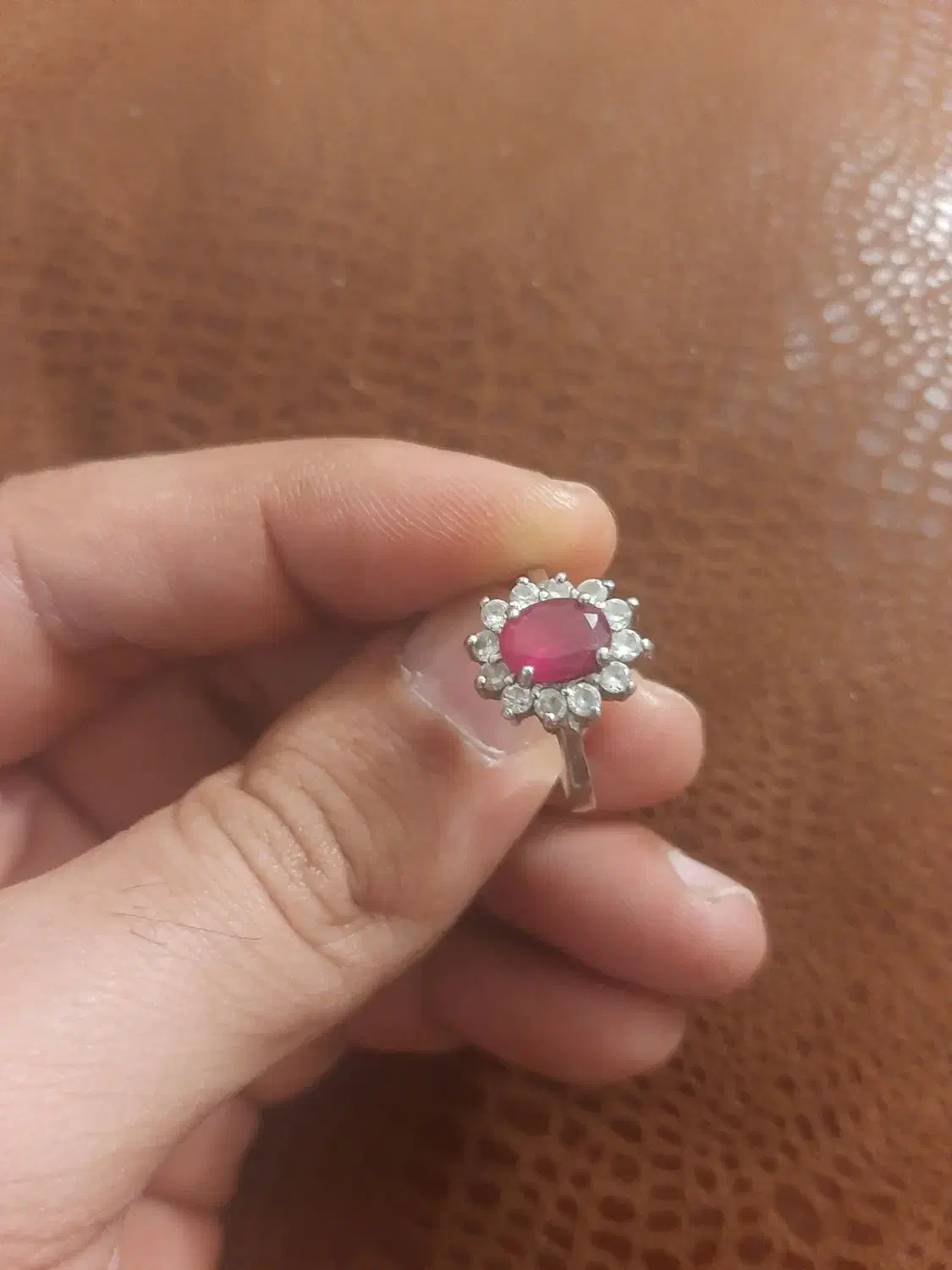 یاقوت برمه اناری عتیقه عکس با uv|کلکسیون اشیاء عتیقه|تهران, امام حسین|دیوار