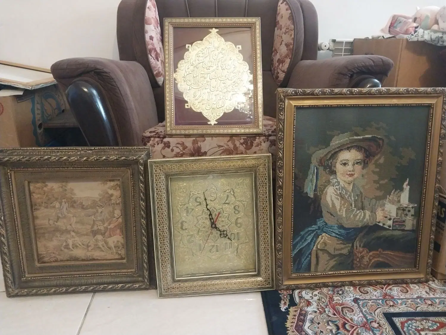 2عددتابلوفرش دست باف تابلو وان یکاد|تابلو فرش|تهران, امام زاده عبدالله|دیوار