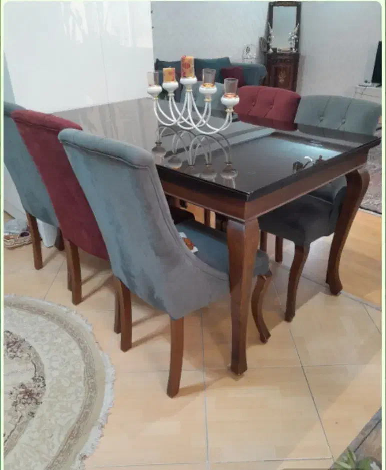 میز ناهار خوری 6 نفره|میز و صندلی غذاخوری|مشهد, هفت تیر (حافظ)|دیوار