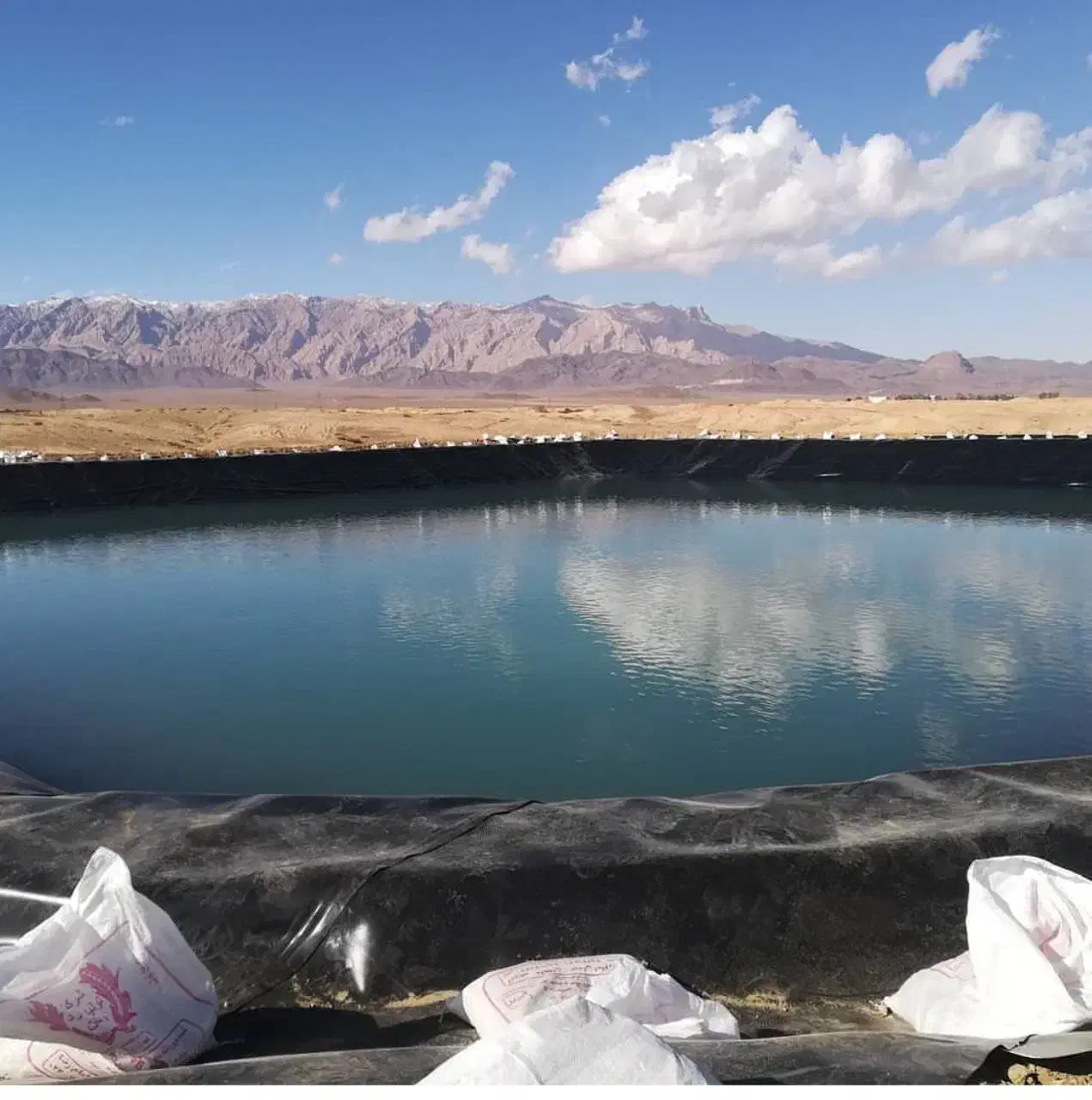 استخر ذخیره آب کشاورزی با ورق ژئوممبران|خدمات باغبانی و درختکاری|همدان, |دیوار