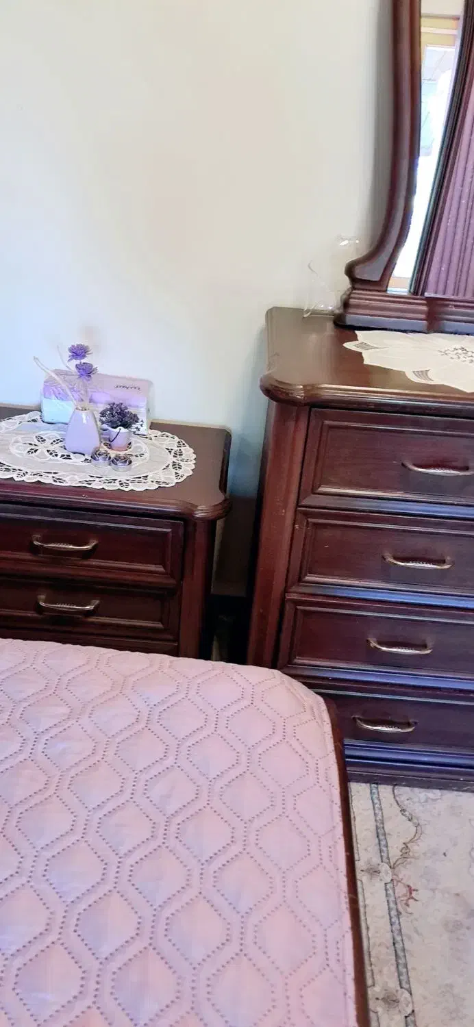 سرویس خواب چوبی دونفره|تخت و سرویس خواب|هچیرود, |دیوار