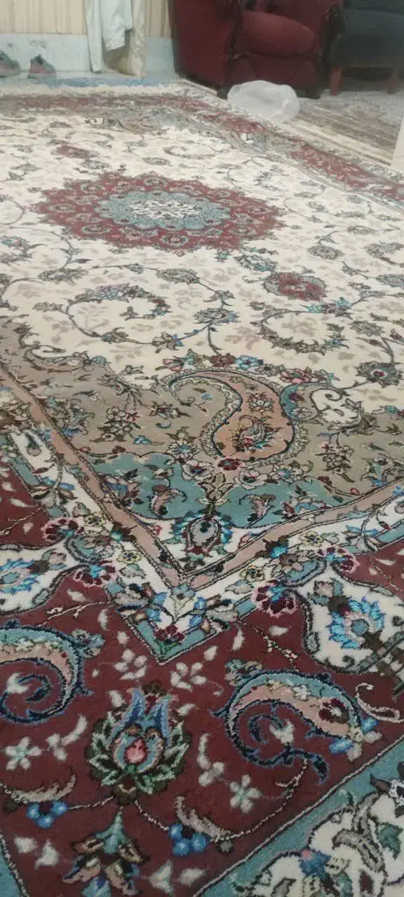 فرش ۹ متری دستبافت گل ابریشم|فرش|کاشان, مشکات|دیوار