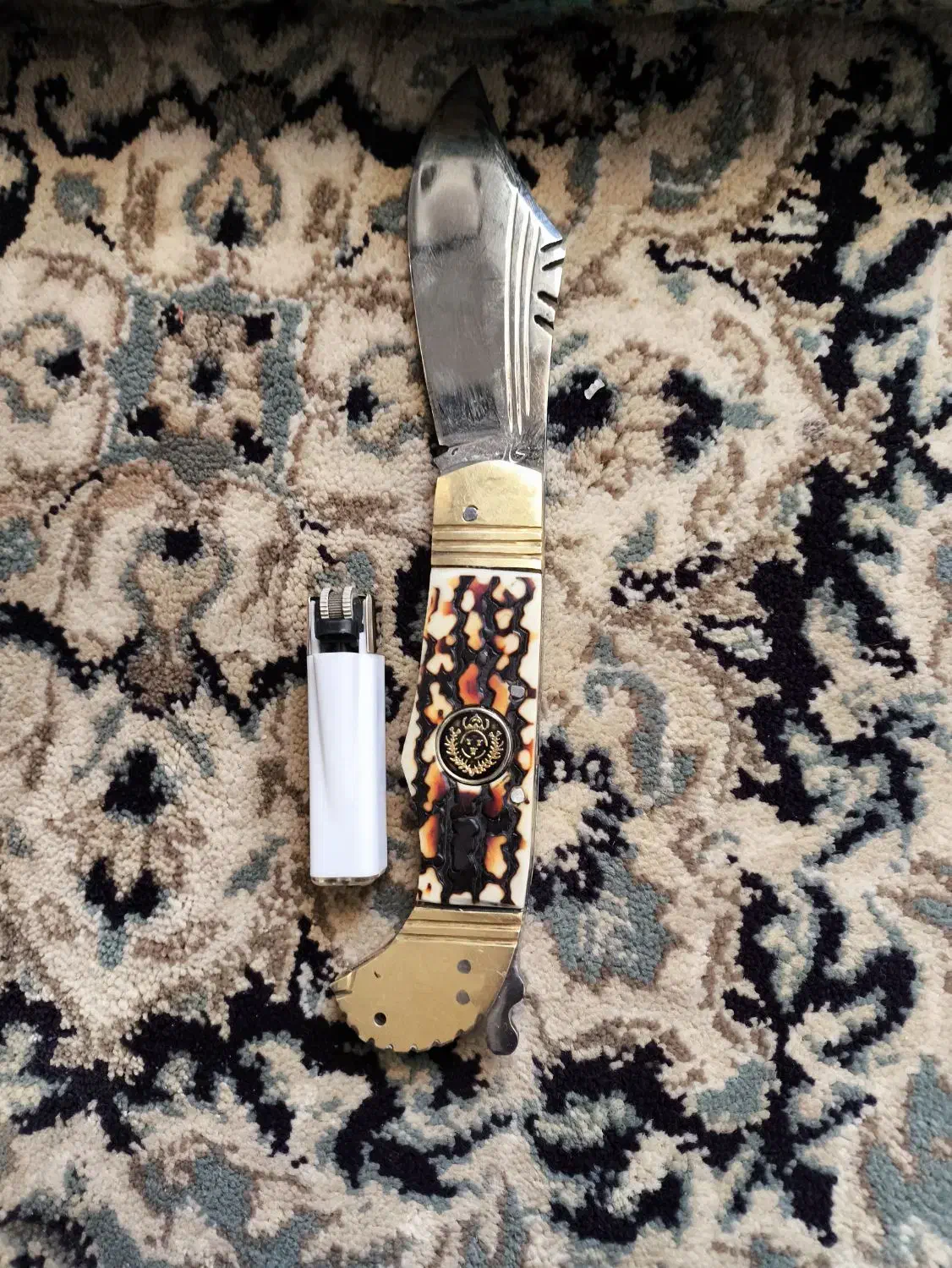 چاقو دنده ایی|کلکسیون اشیاء عتیقه|رفسنجان, |دیوار