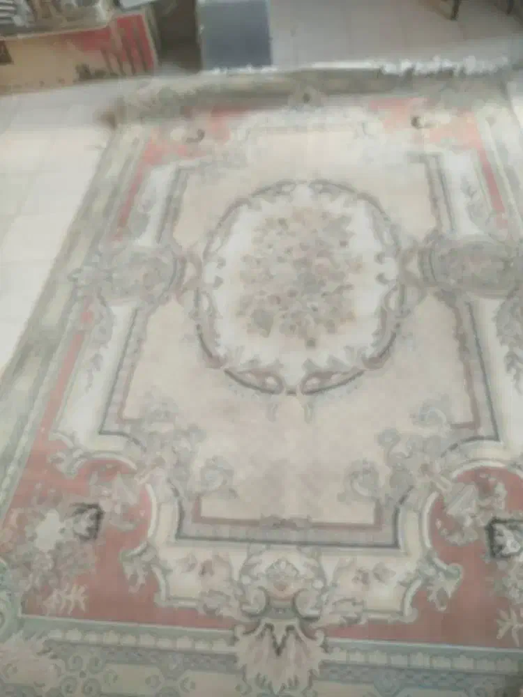 یک جفت فرش ماشینی کرم ۹متری سالم وزیبا|فرش|کرمان, |دیوار