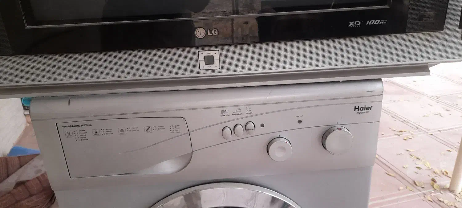 سلام.یک عدد تلوزیون یک عدد لباسشویی رنگ نقرهای|تلویزیون و پروژکتور|کرج, بنیاد|دیوار