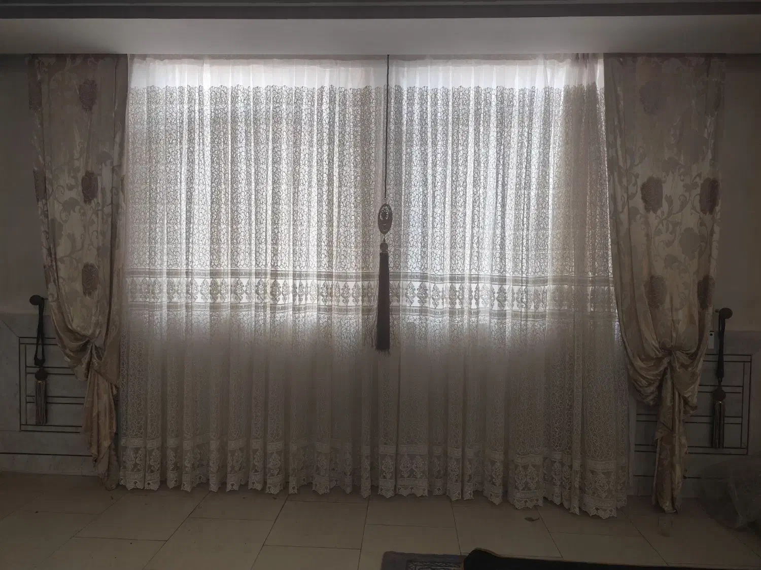 پرده تور زیبا|پرده، رانر، رومیزی|خمینیشهر, |دیوار