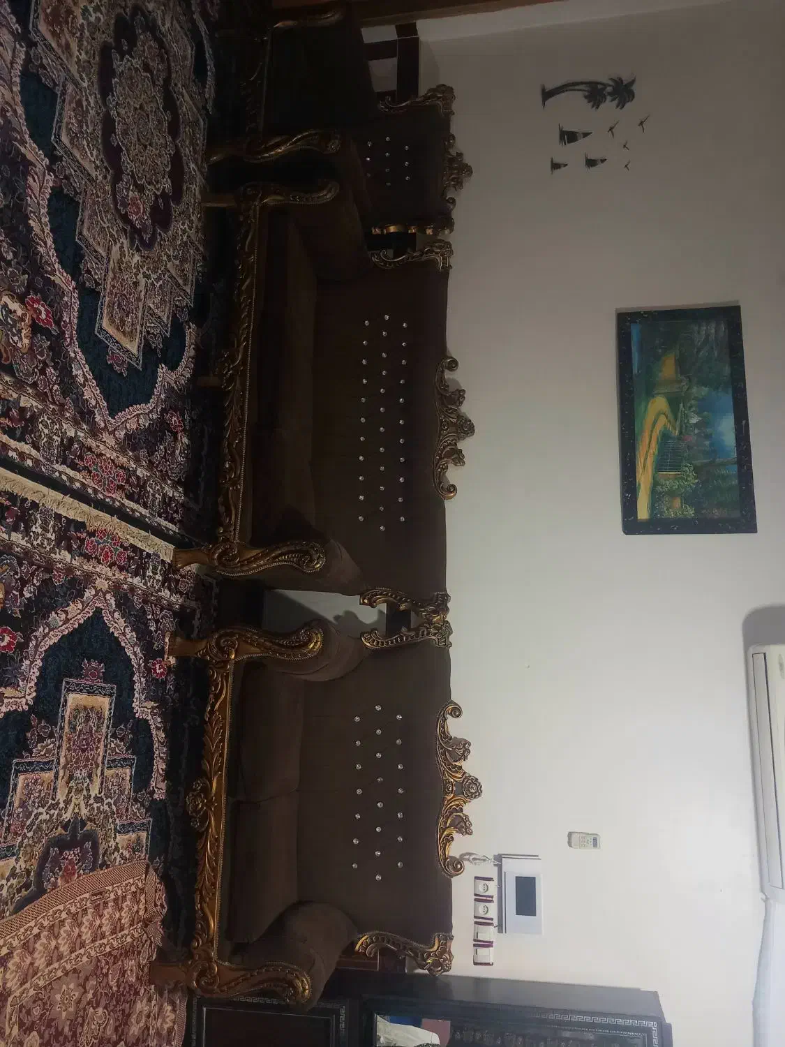 مبل سلطنتی ۹‌نفره نو شیک کار تهران|مبلمان خانگی و میز عسلی|گنبد کاووس, |دیوار