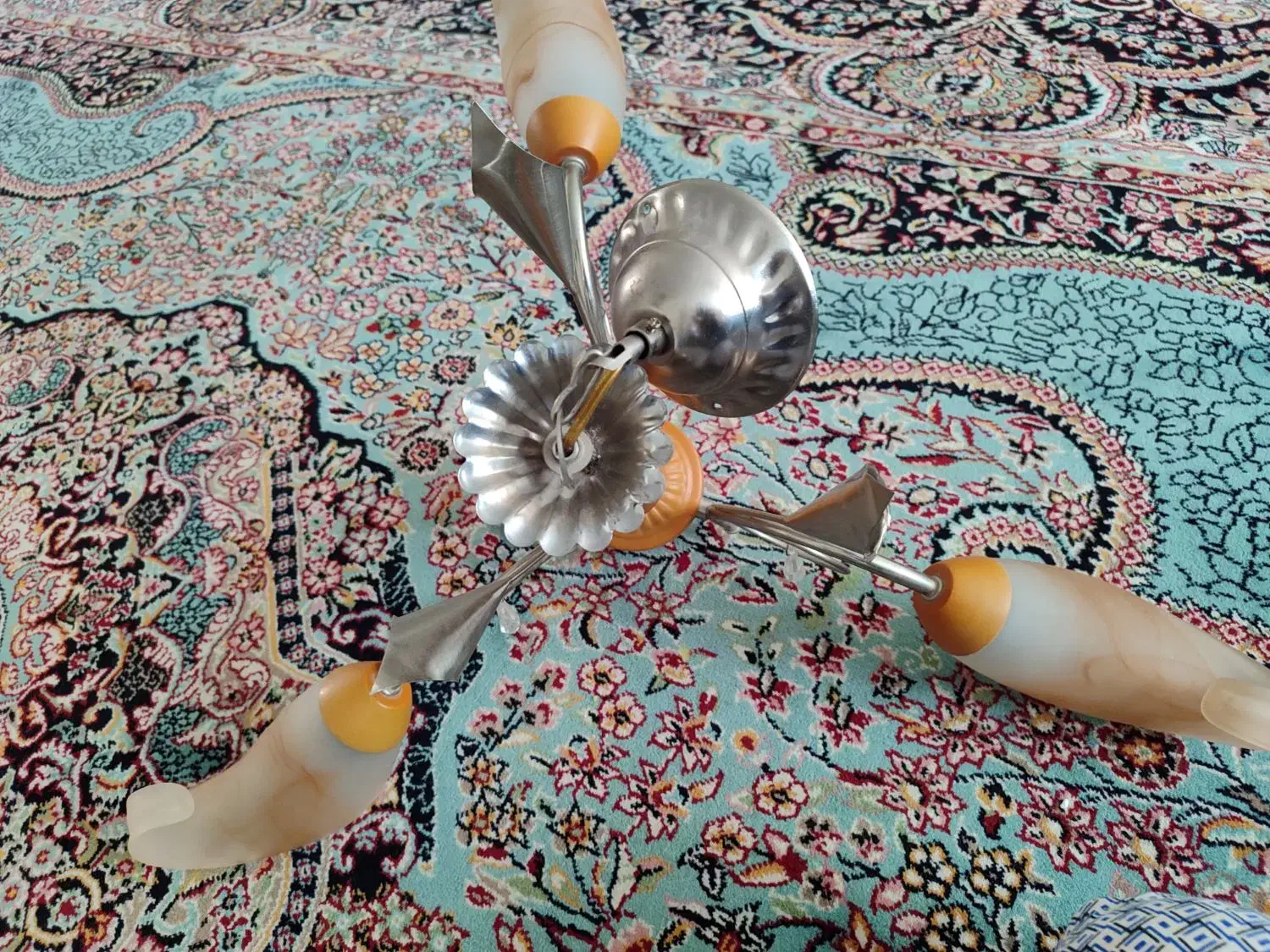 لوستر سه شاخه همراه با دیوارکوب فقط۵۰۰تومان|لوستر و چراغ آویز|مشهد, شاهد (شهرک غرب)|دیوار