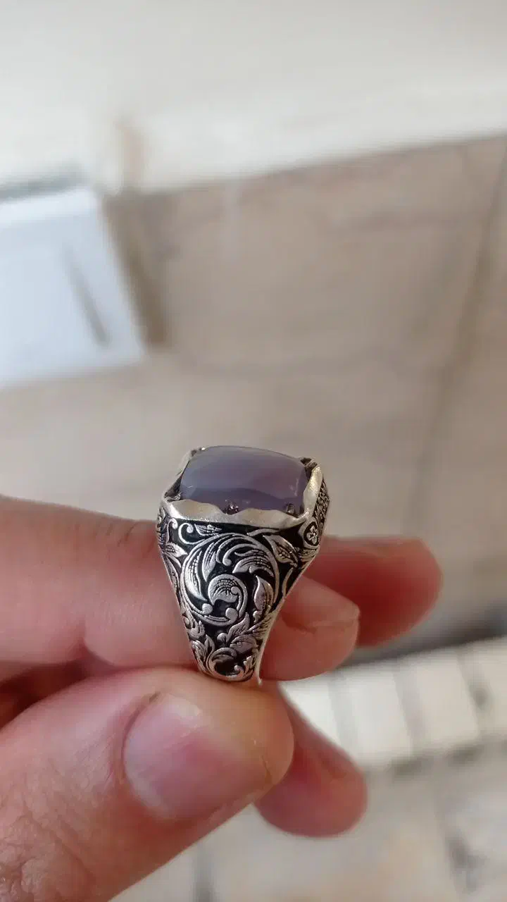 انگشر نقره سگ سوسن یمن|جواهرات|معمولان, |دیوار