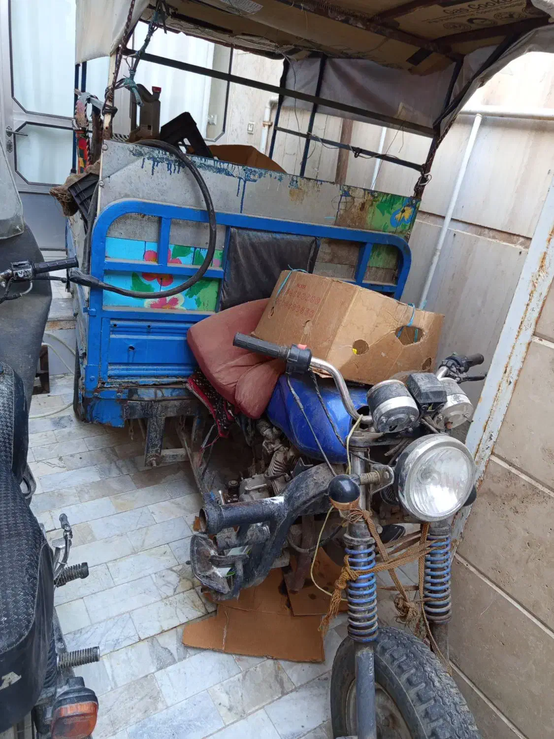 موتور سه چرخه|موتورسیکلت|قم, هفت تیر|دیوار