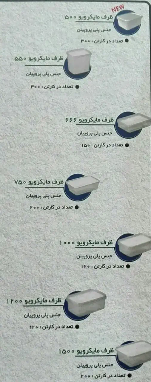 فروش انواع ظروف ماکروویوی به صورت کارتونی|ظروف نگهدارنده، پلاستیکی، یک‌بارمصرف|تهران, هرندی|دیوار