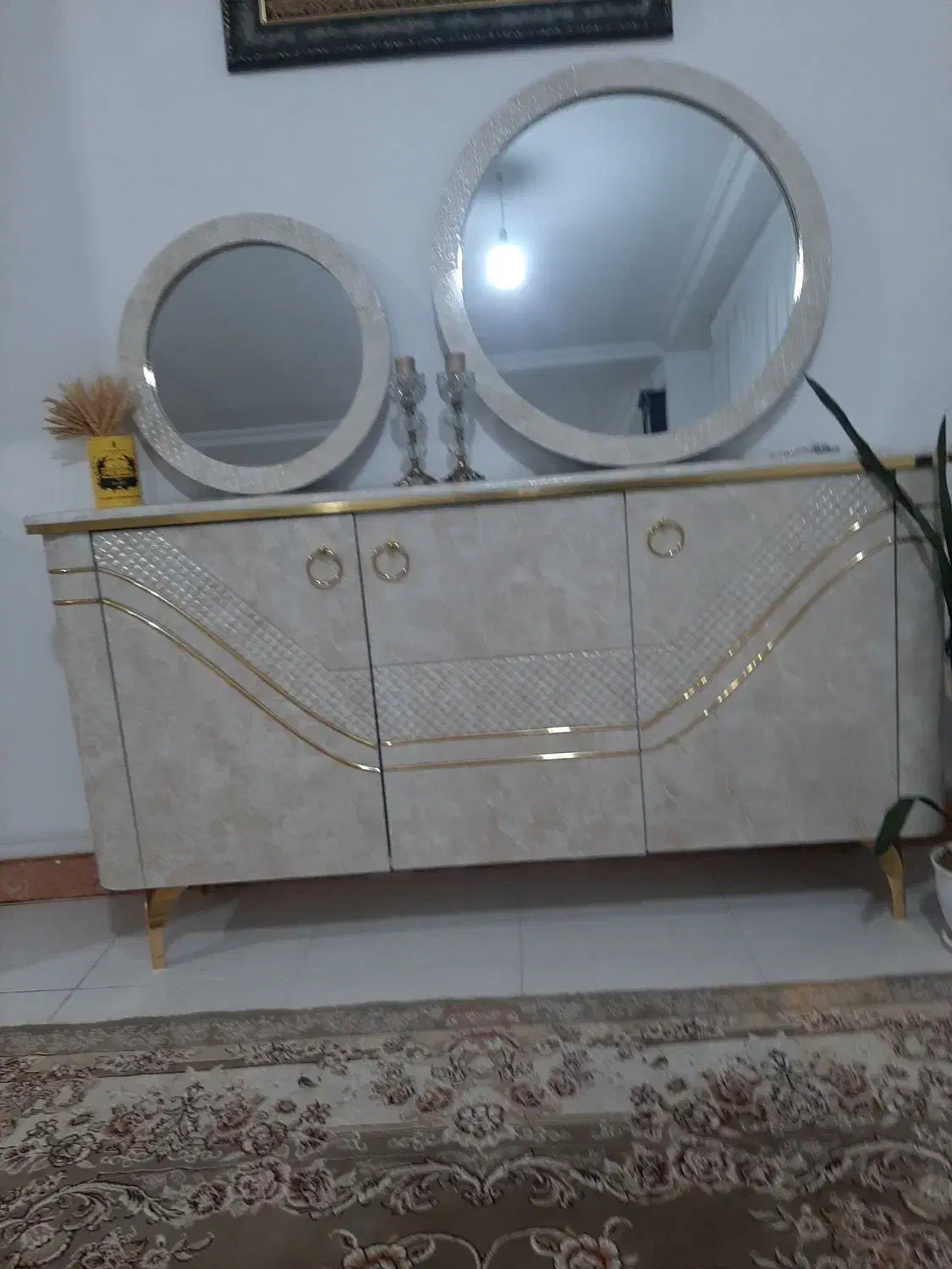 اینه وکنسول|بوفه، ویترین، کنسول|هشتگرد, شهرک بعثت|دیوار