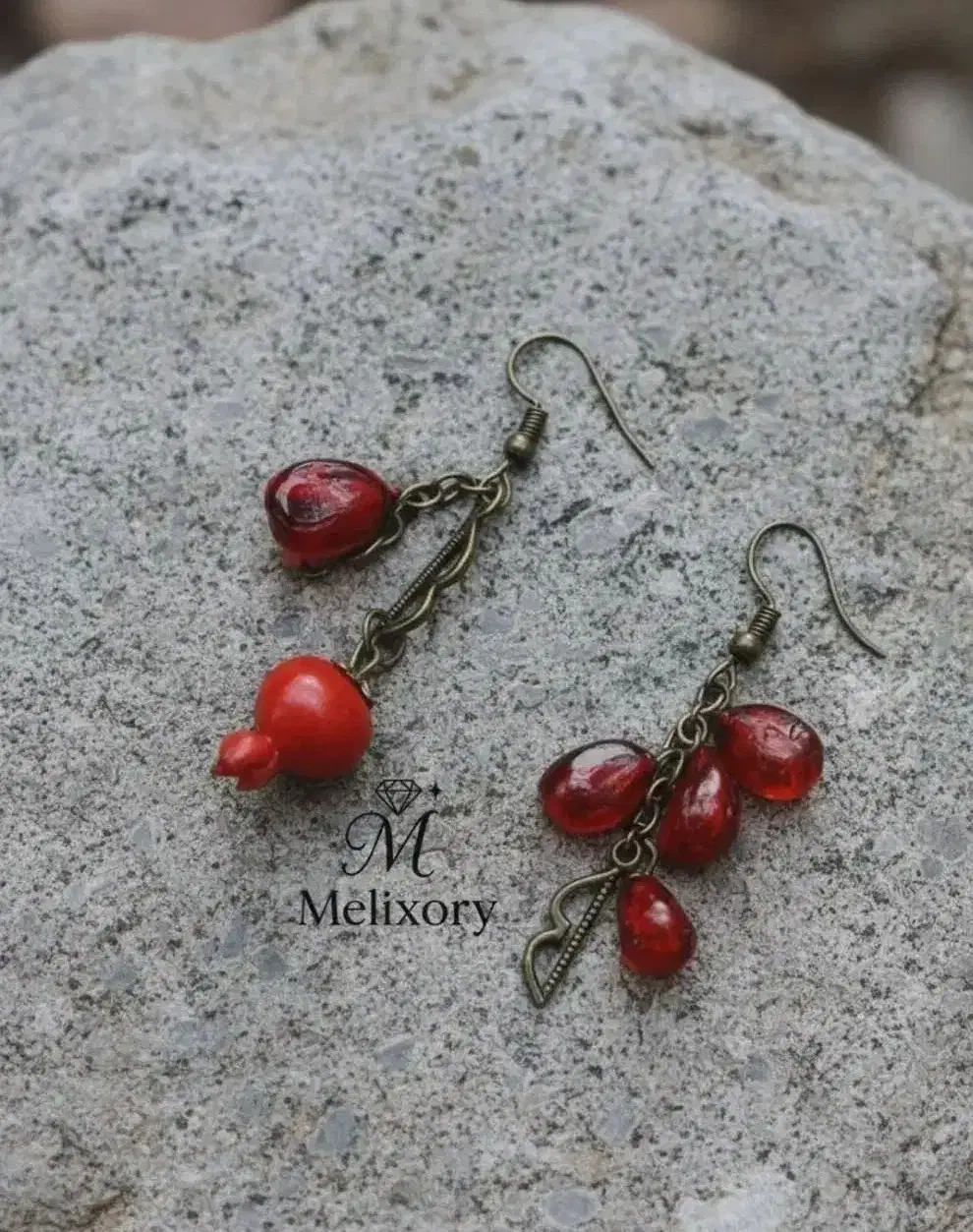 گوشواره یلدایی دانه انار ترکیبی|بدلیجات|تهران, جیحون|دیوار