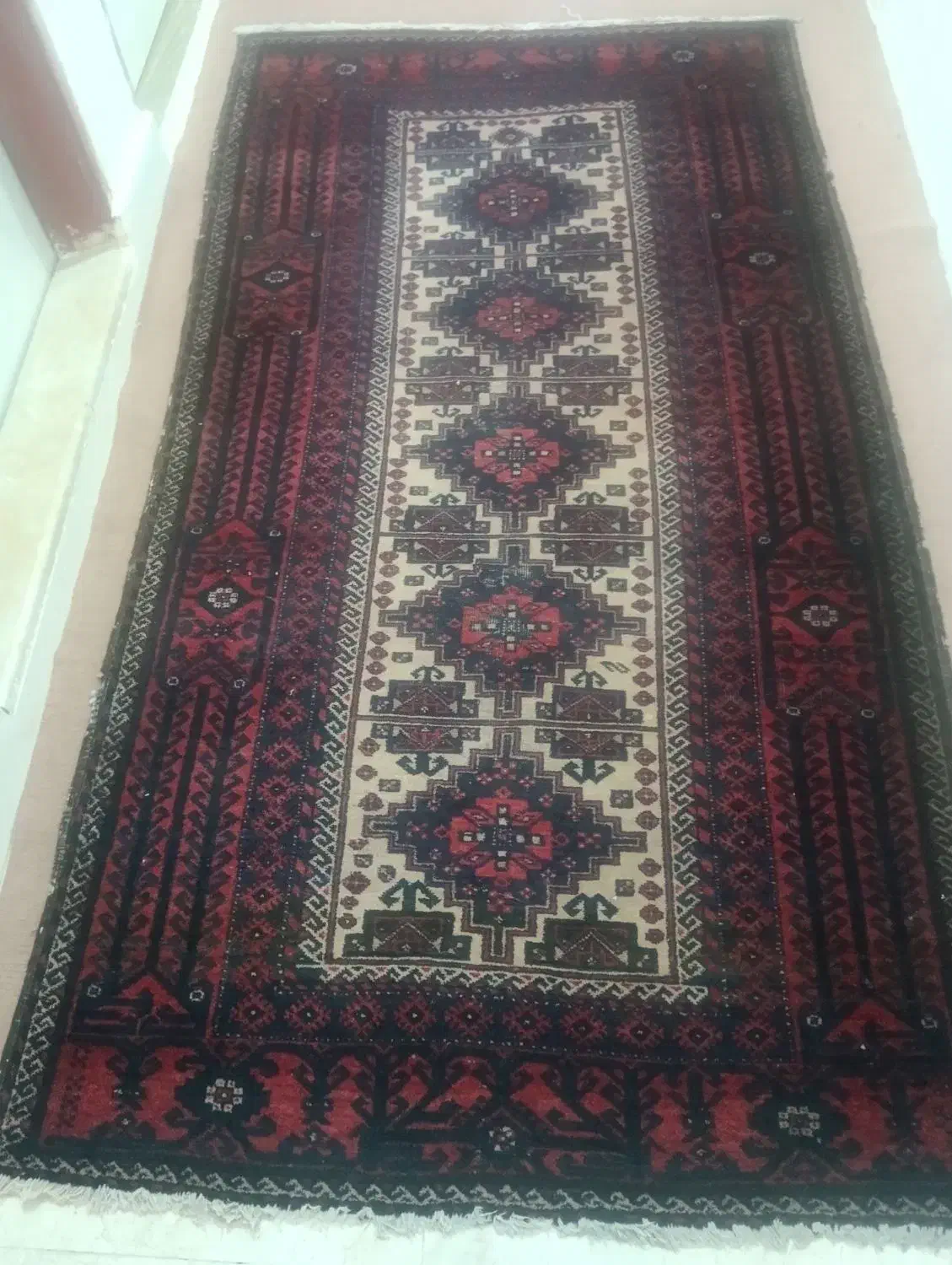 فرش دستبافت قدیمی یک متردردومتر|فرش|شاهرود, |دیوار