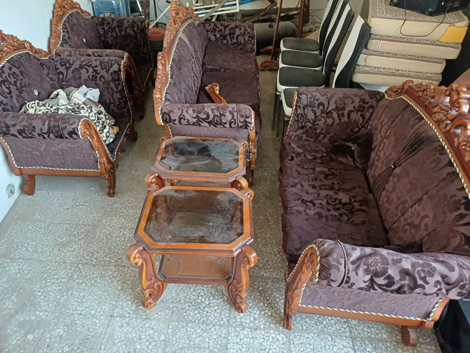 ی دست مبل+۴ تا صندلی|مبلمان خانگی و میز عسلی|قنوات, |دیوار