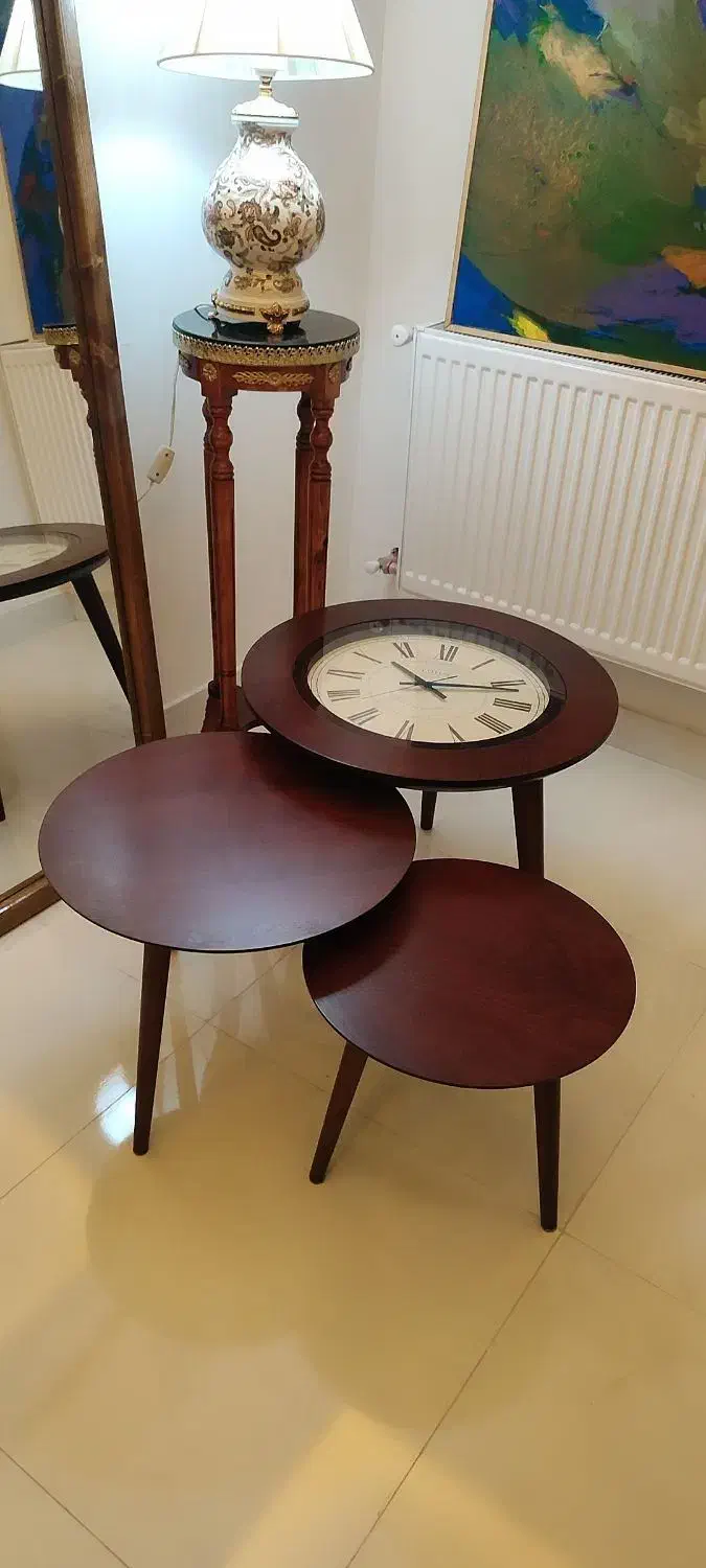 میز عسلی ساعت دار برند lotus|مبلمان خانگی و میز عسلی|تبریز, |دیوار