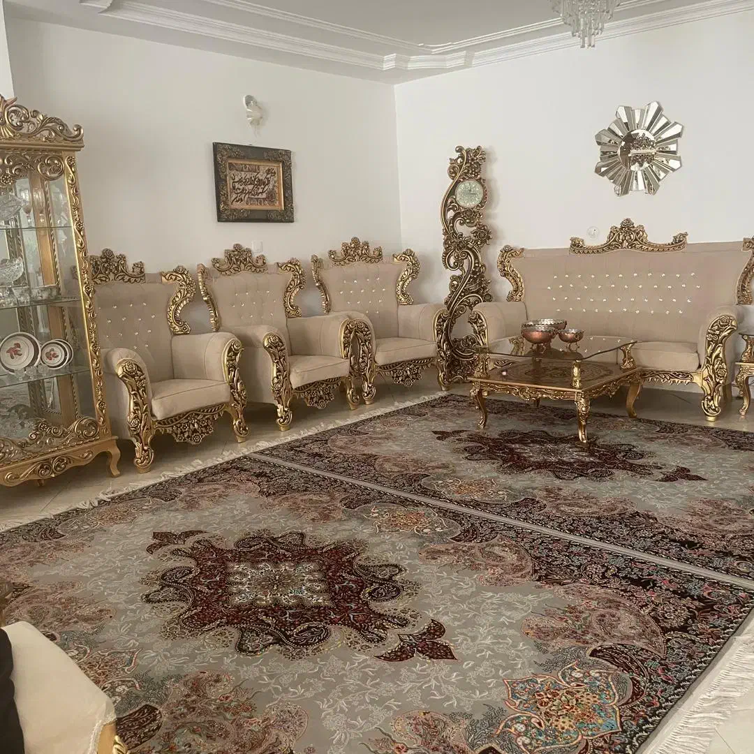مبل سلطنتی ۷ نفره و نهار خوری۶ نفره و بوفه و ساعت|مبلمان خانگی و میز عسلی|سنندج, |دیوار