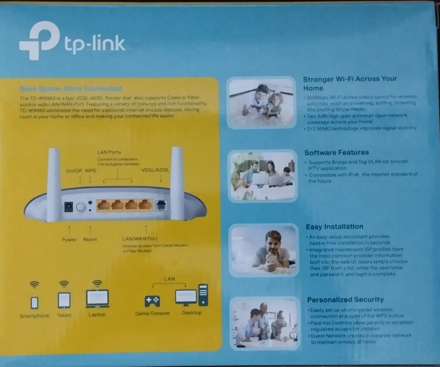 مودم وای‌فای بی‌سیم TP-Link TD-W9960 نو|مودم و تجهیزات شبکه|قرچک, مهدیه|دیوار