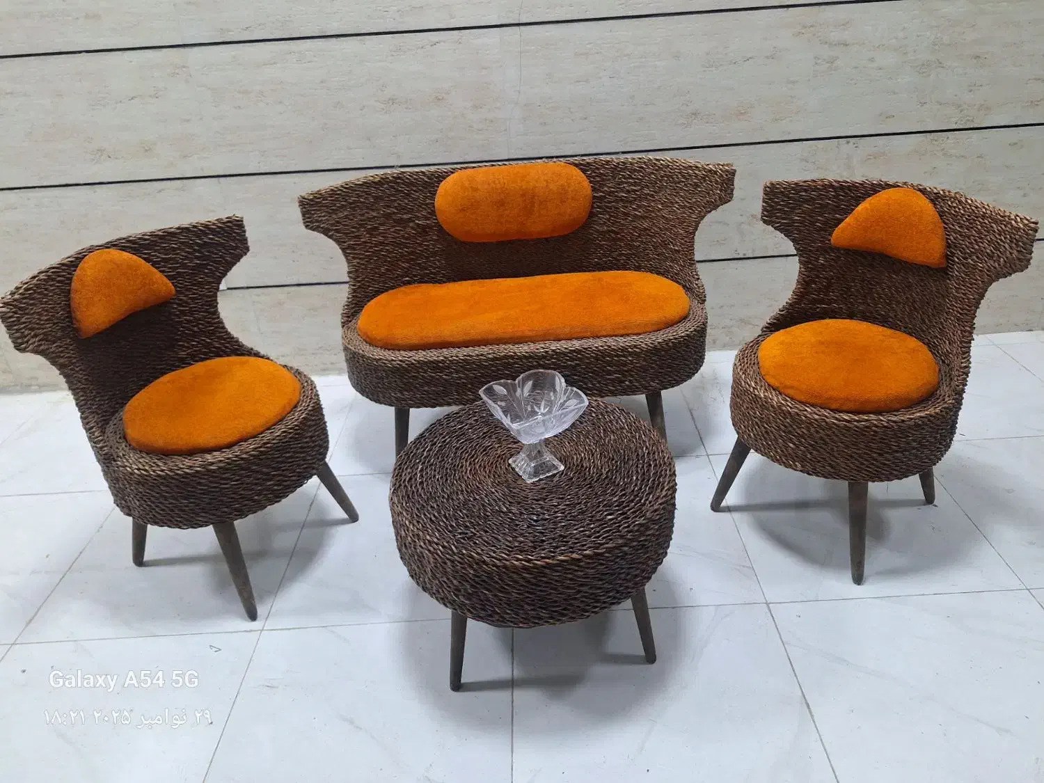 میزصندلی حصیری|میز و صندلی غذاخوری|رامند, |دیوار