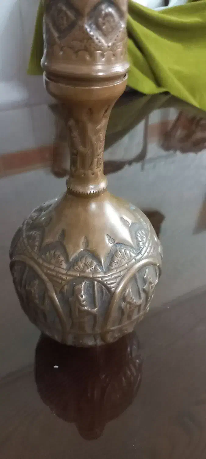 جای گلاب یاشربت مسی|کلکسیون اشیاء عتیقه|ملایر, |دیوار