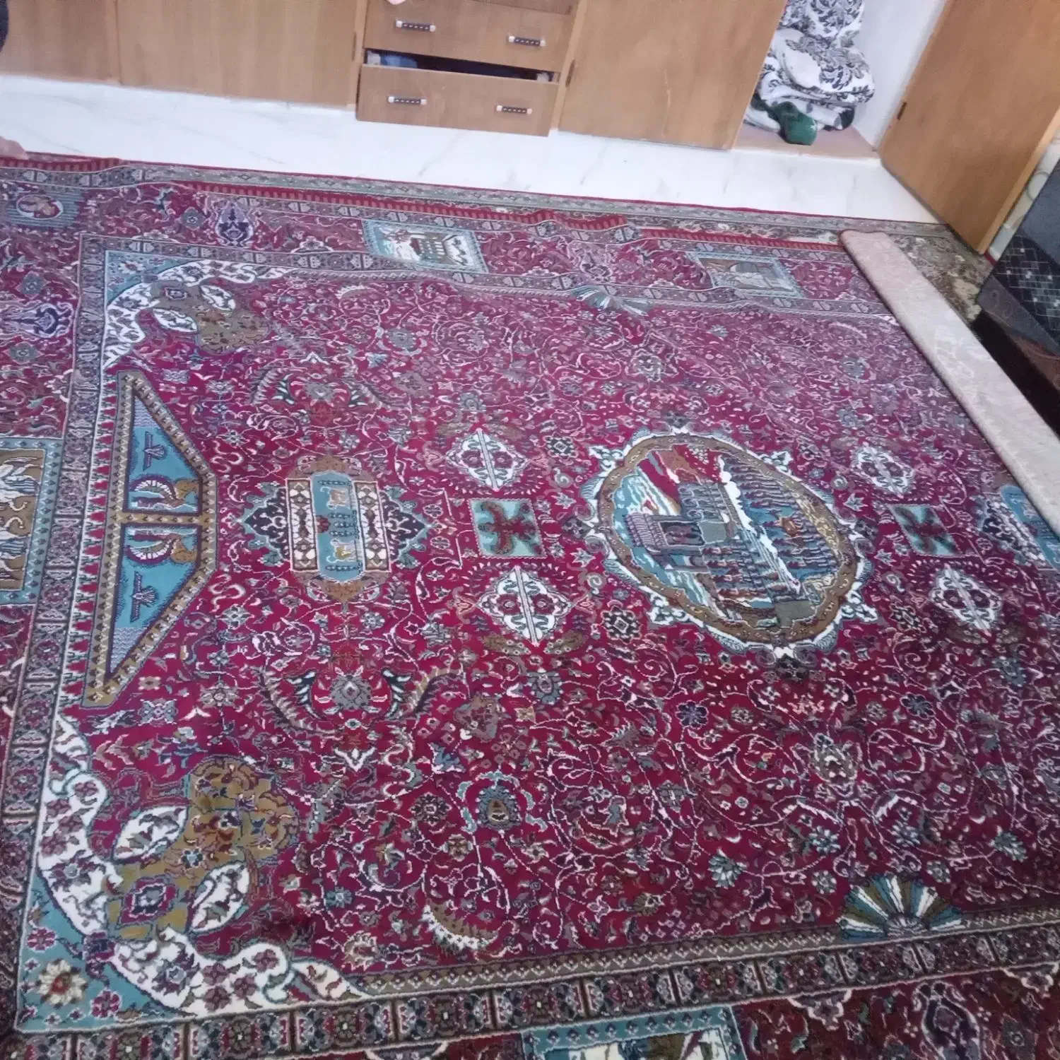 فروش دو قطعه فرش در روستای اونلیق|فرش|کندوان, |دیوار