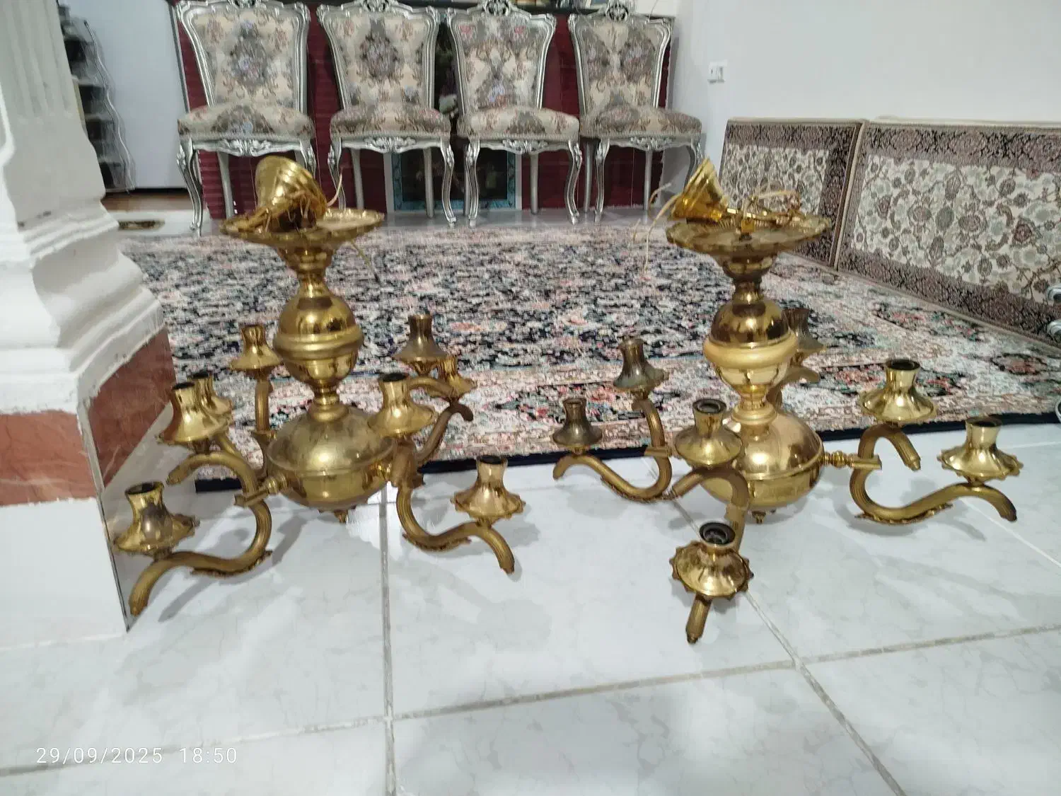 لوستر برنجه|لوستر و چراغ آویز|کرمانشاه, |دیوار