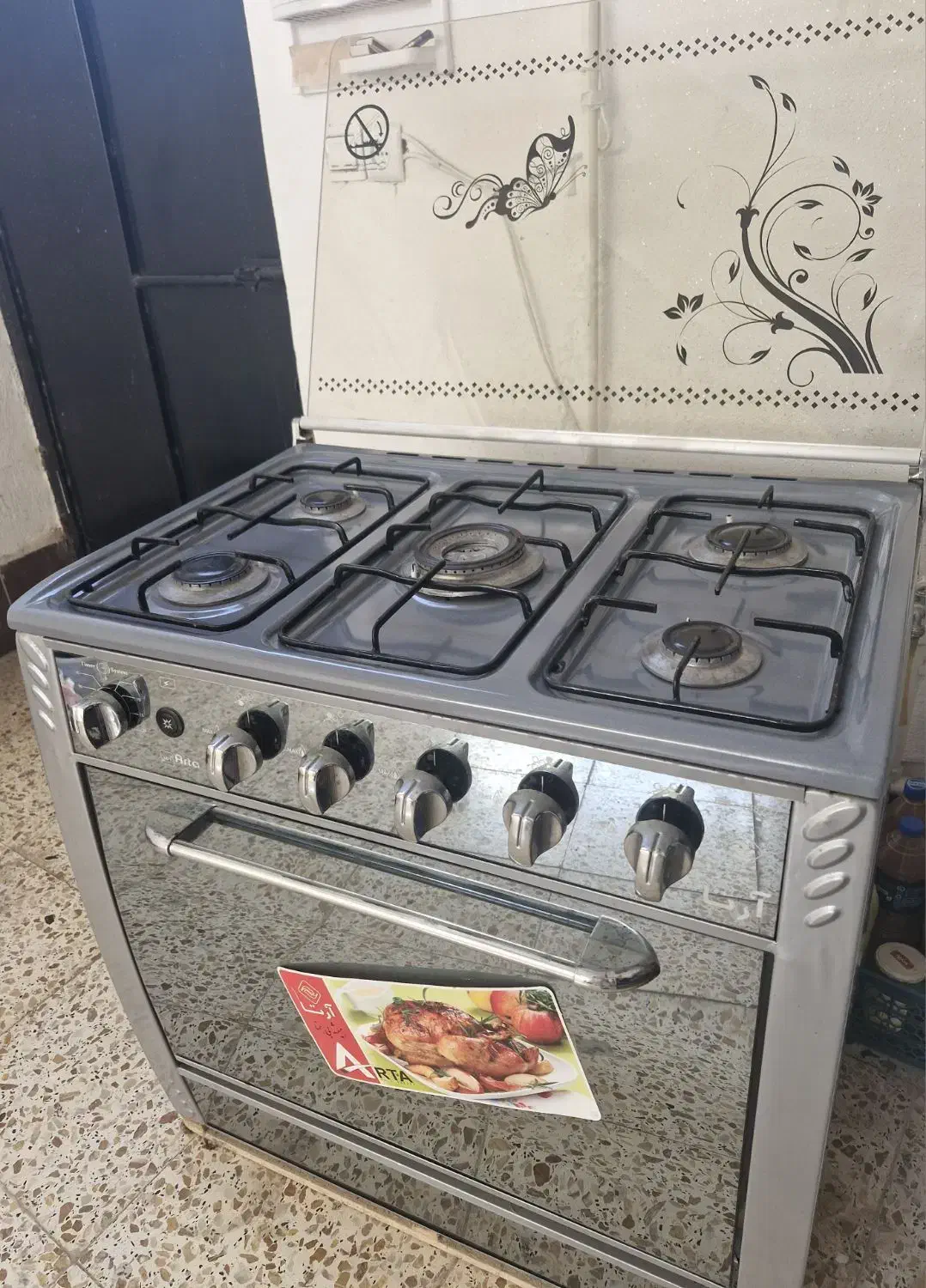 گاز ۵ شعله تمیز و سالم|اجاق گاز و لوازم برقی پخت‌وپز|سیاهکل, |دیوار