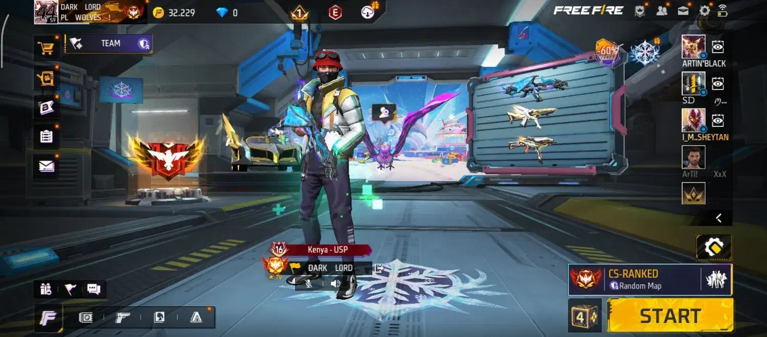 اکانت فری فایر گاد|کنسول، بازی ویدئویی و آنلاین|ملایر, |دیوار