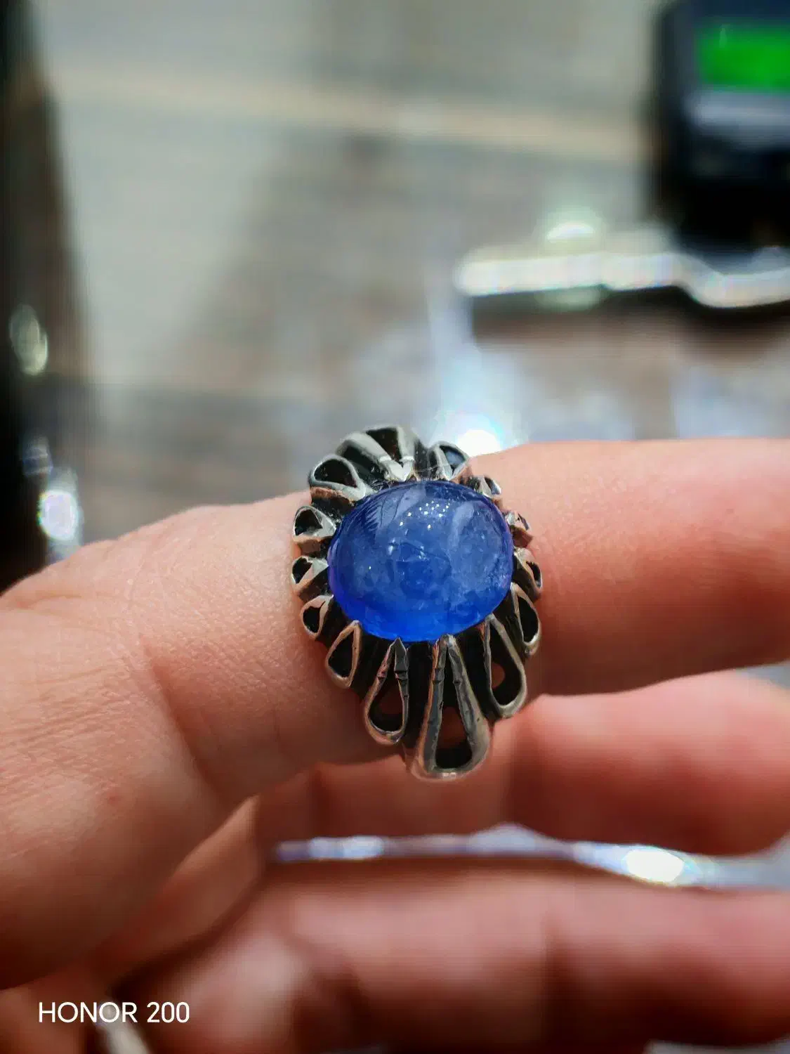 انگشتر یاقوت کبود برمه رکاب استاد کرد تهران|جواهرات|بجنورد, |دیوار