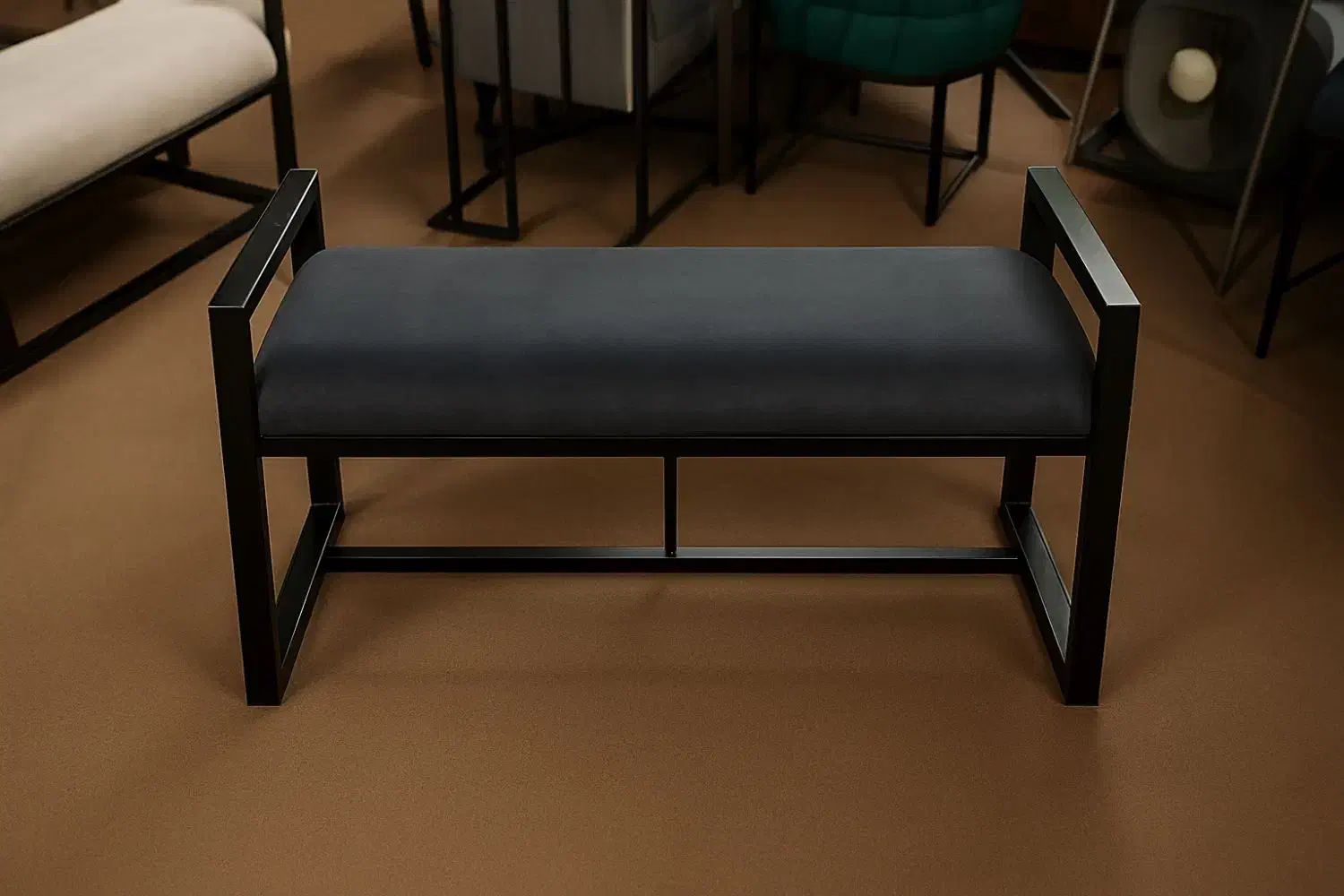 نیمکت انتظار و پاف فلزی رستوران آرایشگاه|صندلی و نیمکت|مشهد, رسالت|دیوار