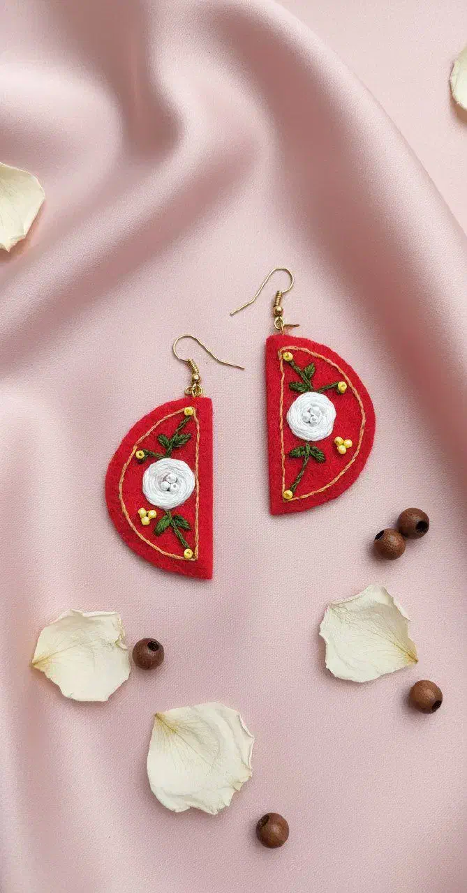 گوشواره گلدوزی|بدلیجات|علیآباد کتول, |دیوار