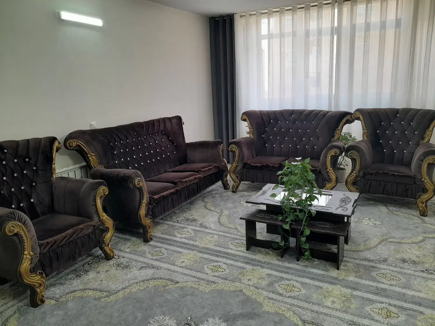 فروش مبل راحتی ۷نفره باعسلی|مبلمان خانگی و میز عسلی|فولادشهر, مسکن مهر فولادشهر|دیوار